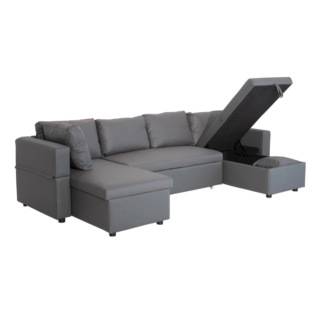 SCOTTDivano letto panoramico 4 posti grigio