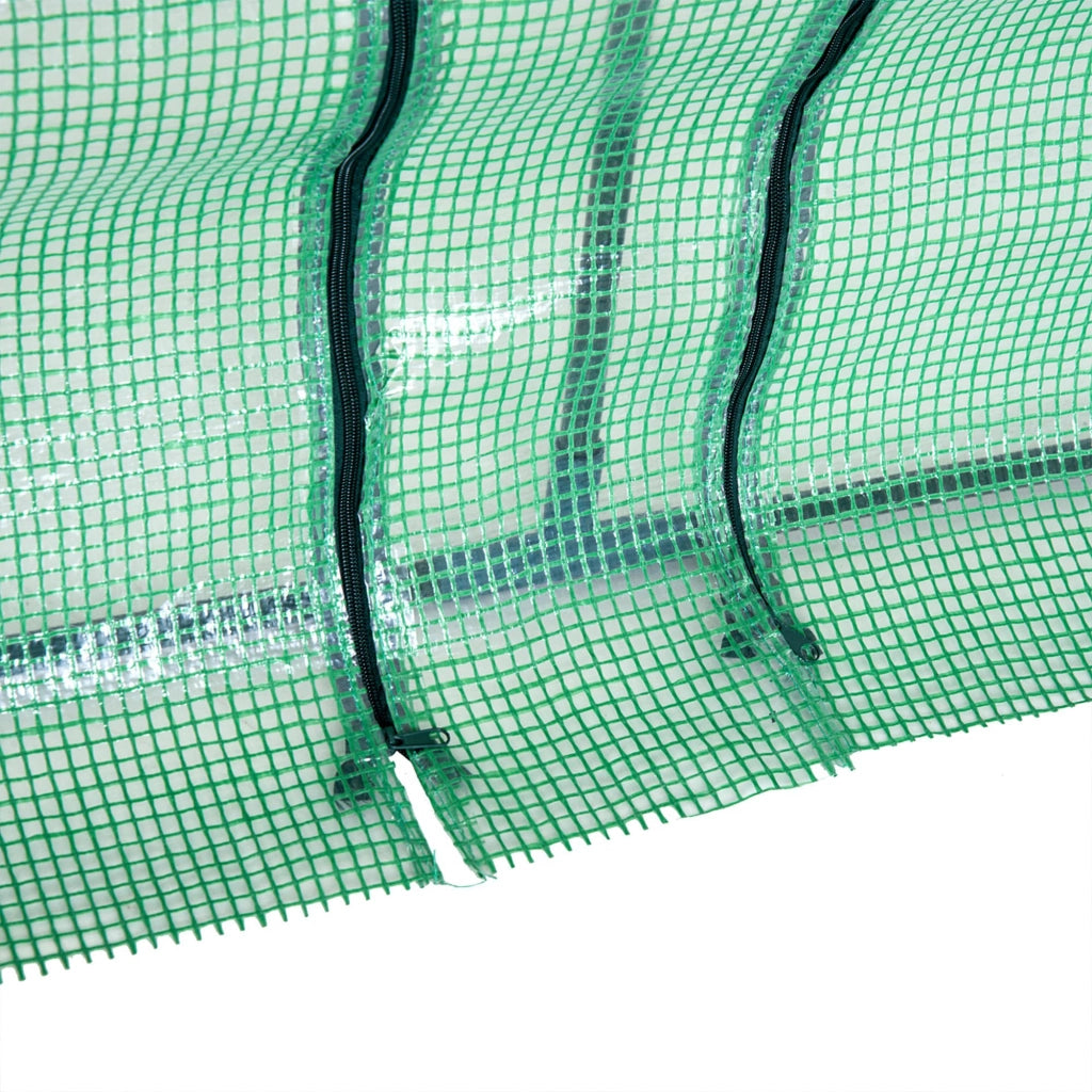 EasyComfort Serra da Giardino a Tunnel in PE per Piante e Fiori con Bordi Allungati e Porte a Cerniera, 270x90x90 cm, Verde scuro