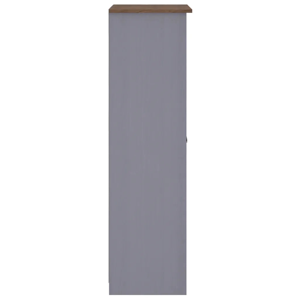 Armadio Grigio 80x50x171,5 cm Legno Massello Pino Panama Range