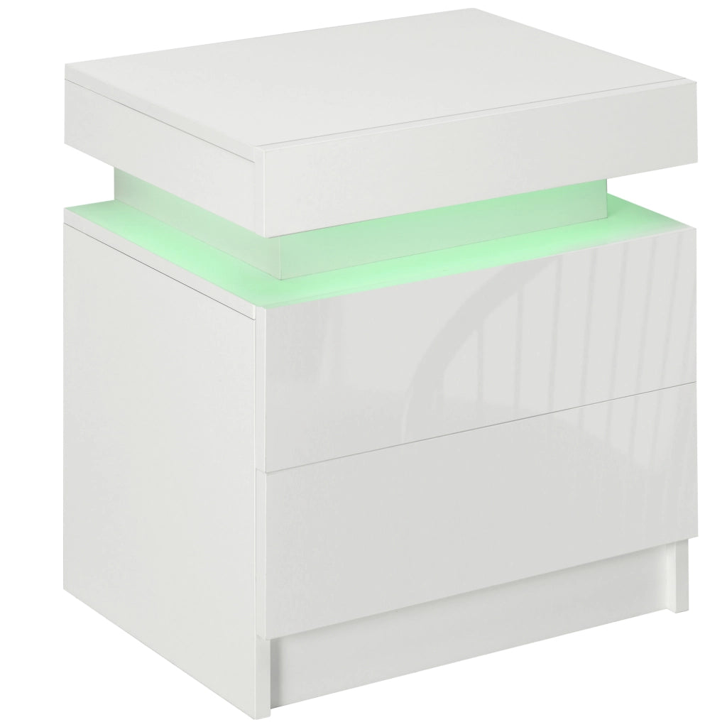 Comodino con luce LED RGB ¨C Minimal ¨C Bianco