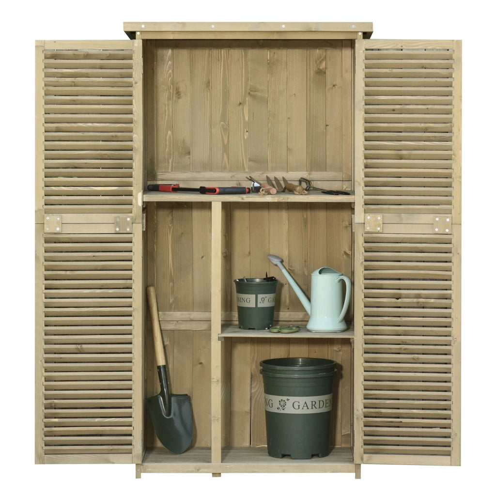 Armadio da giardino in legno ¨C Minimal ¨C Grigio 87x46,5x160 cm