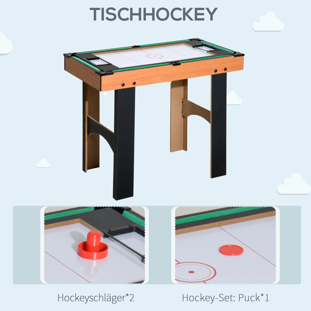 Tavolo da gioco multifunzione 4 in 1: calcio balilla, hockey da tavolo, ping pong, biliardo - Tavolo da gioco multifunzionale 87x43x73cm per
