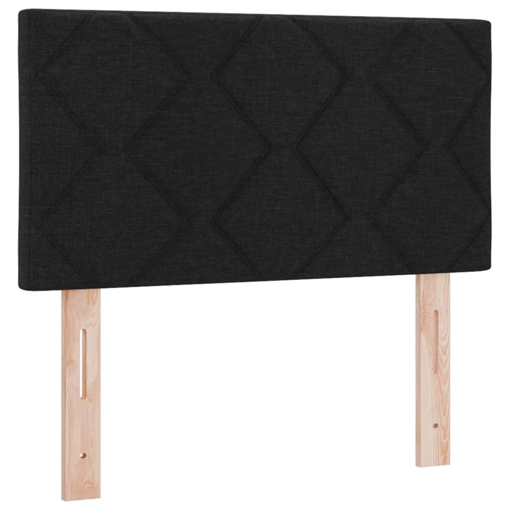 Letto con Box Spring, Materasso e LED Nero 80 x 200 cm Tessuto 3451821