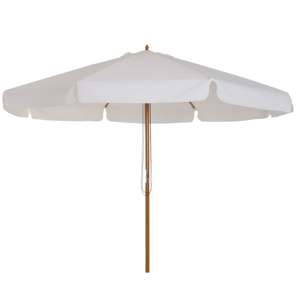 Ombrellone da Giardino ¨C Minimal ¨C Bamb¨´ 8 Bracci Legno Beige ?325 cm