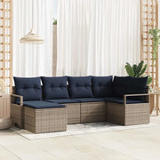 Set di divani con cuscino 6 pcs Grigio polyrattan 3346455