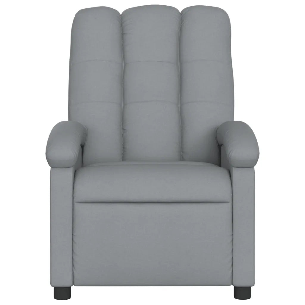Poltrona | Sedia Relax Elettrica Reclinabile Grigio Chiaro in Tessuto