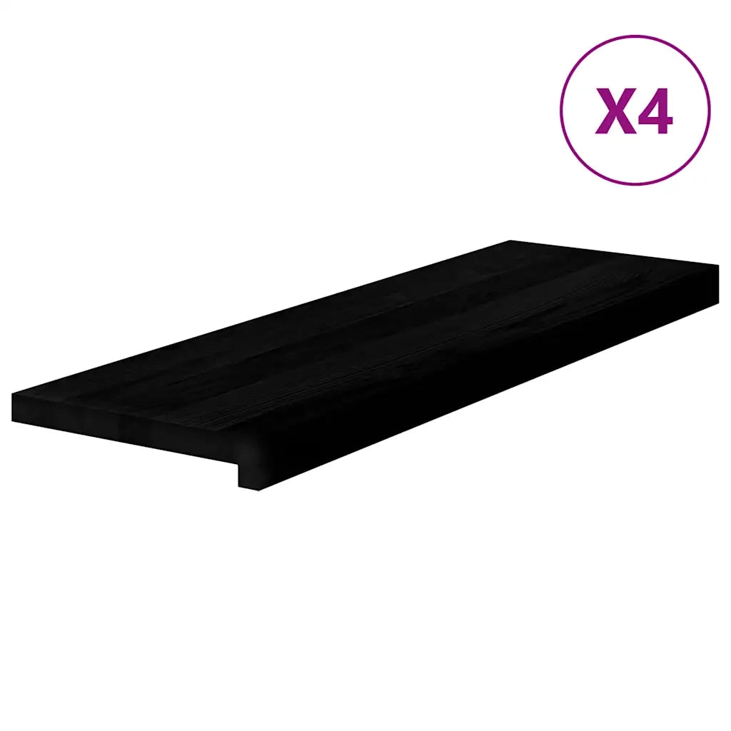 Gradini 4 pz Marrone Scuro 80x25x2 cm Legno Massello Rovere