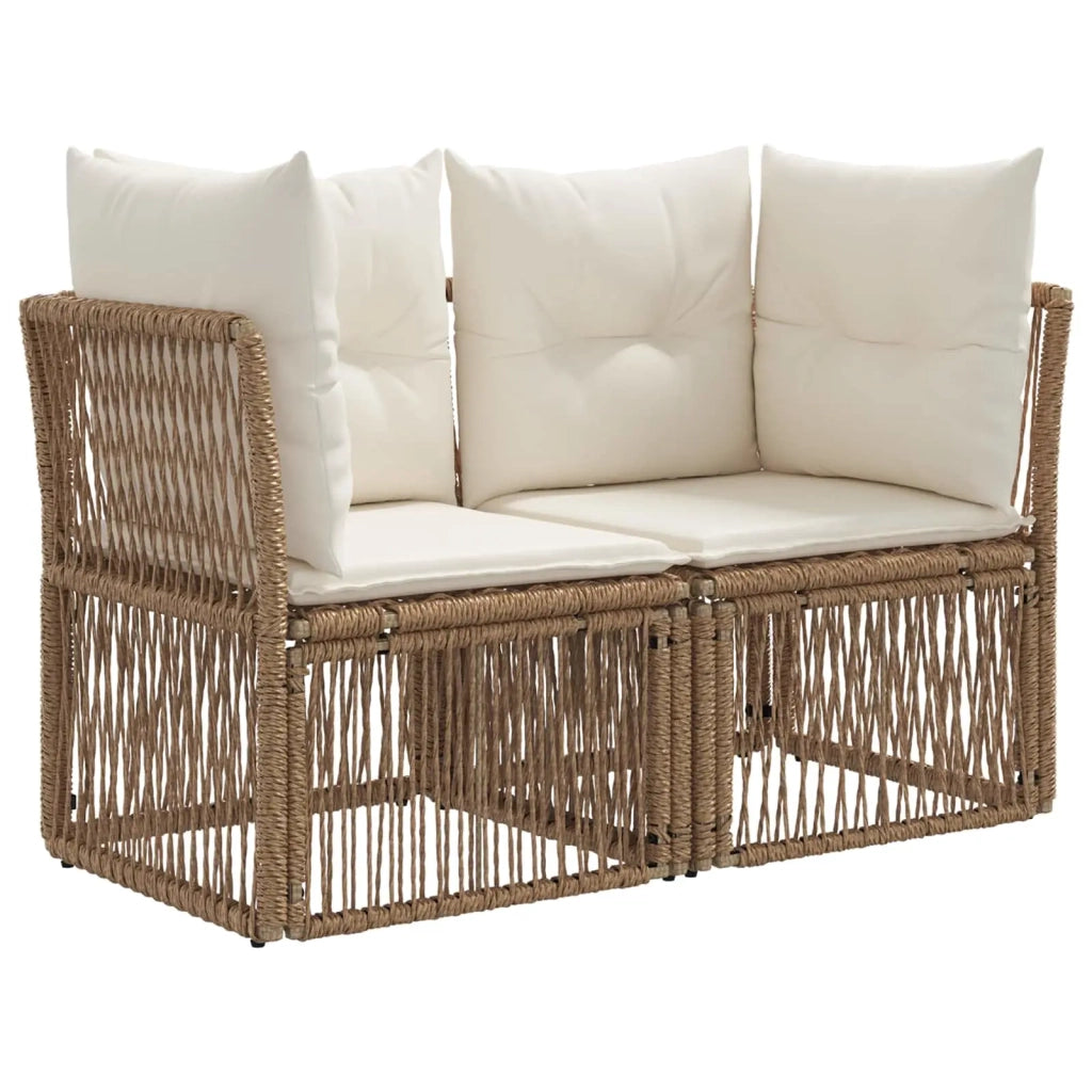 Set Divano da Giardino 9 pcs Beige polyrattan 3434289