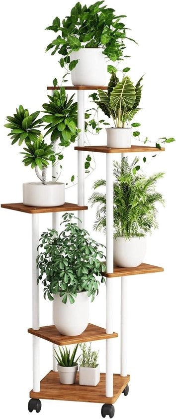 Scaffale per piante a 6 livelli per fioriera fioriera per gradini per piante in piedi per interni esterni giardino balcone decorazione