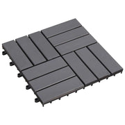 Piastrella per Decking 20 pcs Grigio 30 x 30 cm Legno di Acacia 3444847
