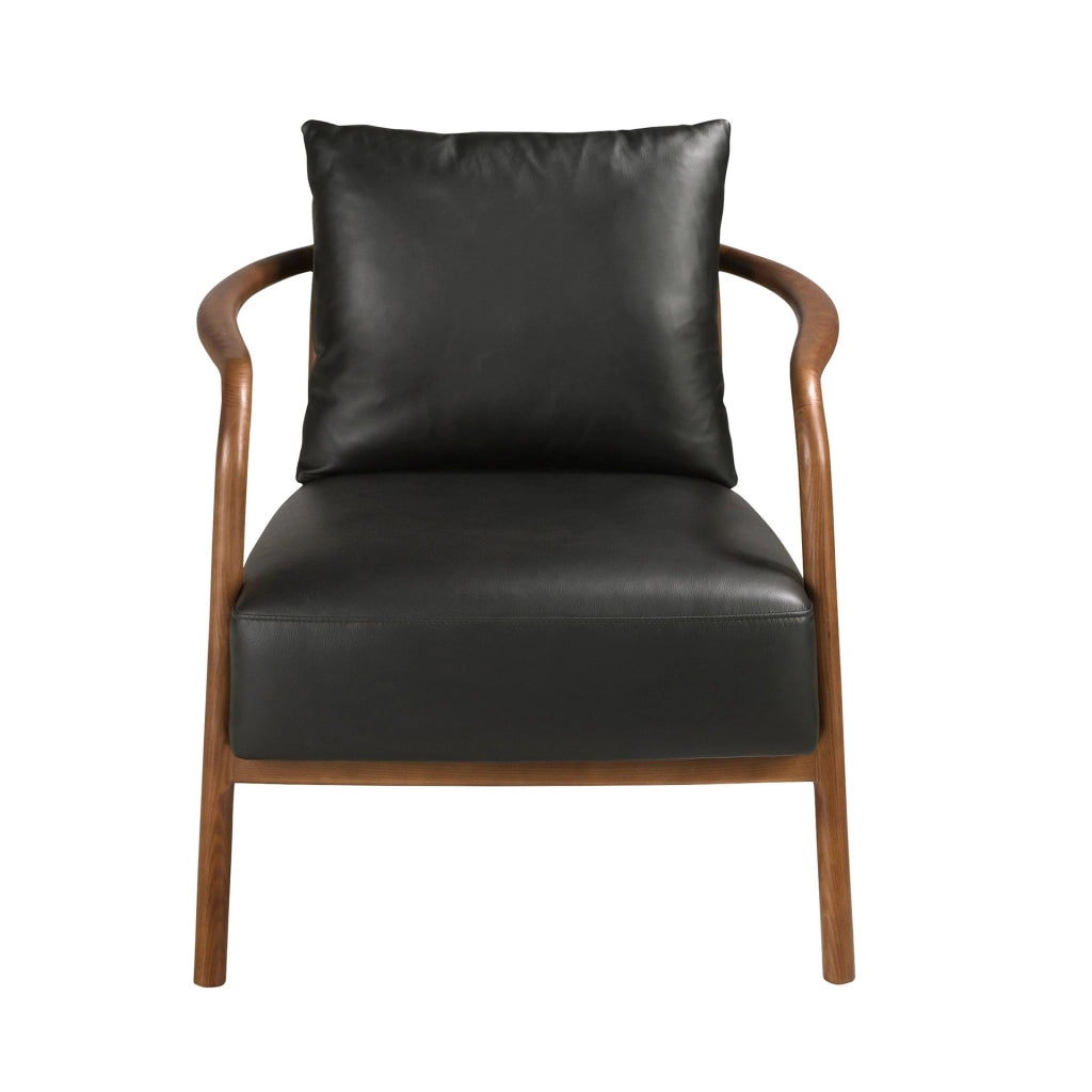 Poltrona in pelle nera