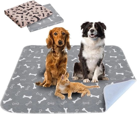 Pannelli di addestramento per animali - 2 pezzi 80 x 70 cm - riutilizzabili e antiscivolo - assorbenti crocchi per animali in rosso - per cani, gatti, conigli, cavi.