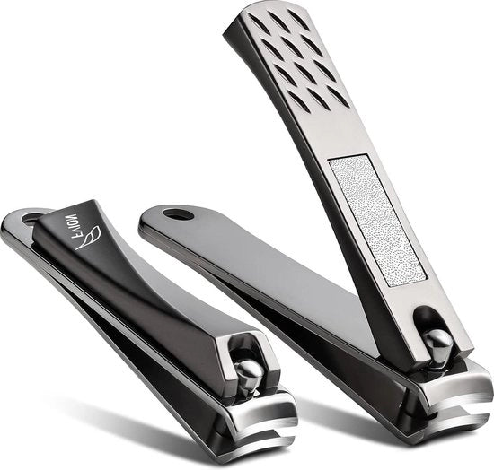 Set di forbici per unghie - Acciaio inossidabile per unghie di dito spesse e unghie del piede Forbici per unghie