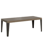 Tavolo allungabile 90x90/246 cm Flaris Premium Tortora gambe antracite