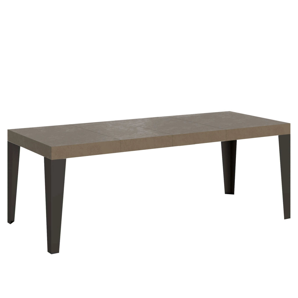 Tavolo allungabile 90x90/246 cm Flaris Premium Tortora gambe antracite