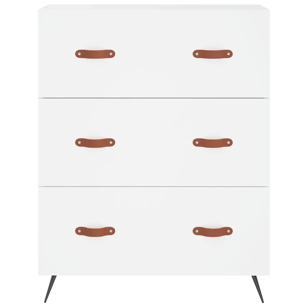 Credenza | Madia | Buffet da pranzo | Armadio da pranzo Bianca 69,5x34x180 cm in Legno Multistrato