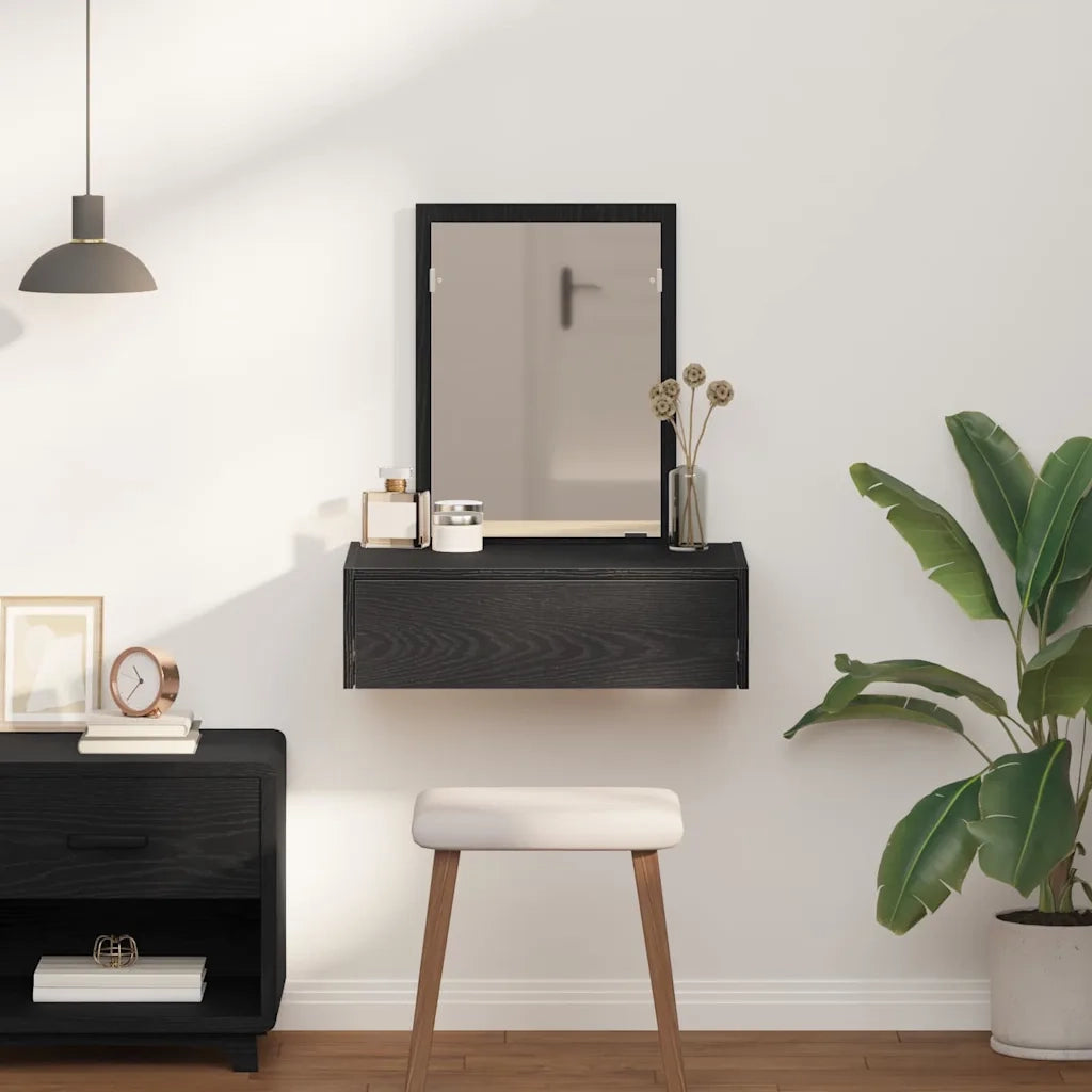 Tavolo da Trucco Nero 60 x 40 x 70 cm Legno multistrato 865191