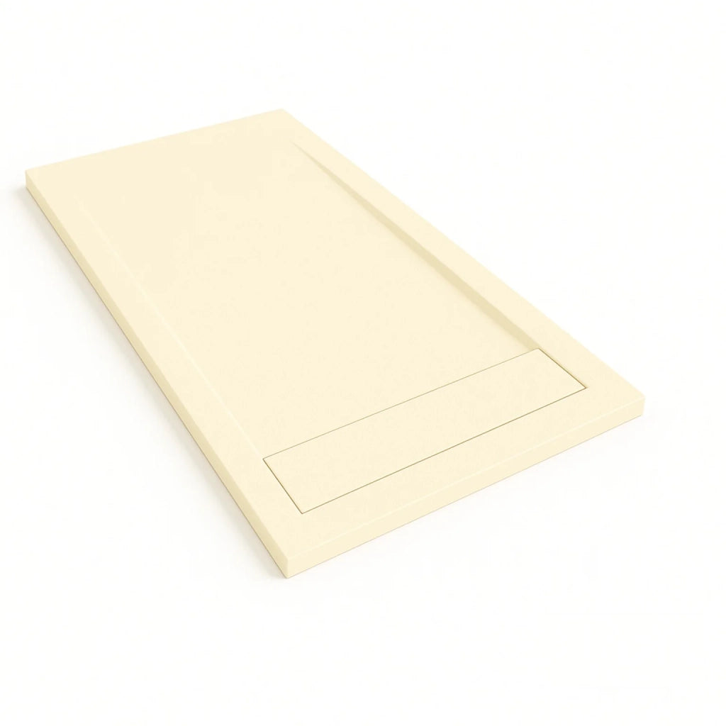 Piatto doccia Bidai con bordo 80X140 cm colore Crema intenso RAL 1015 griglia Crema intenso
