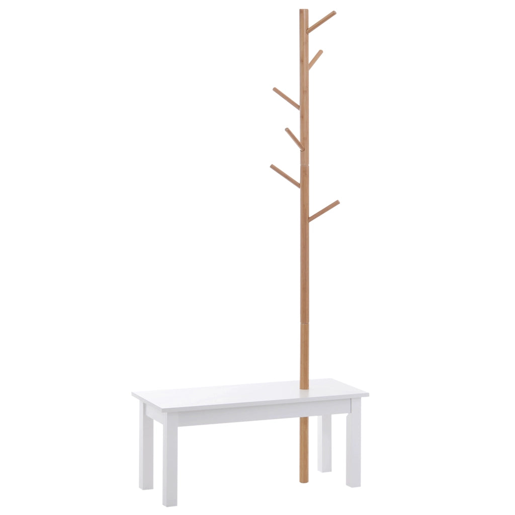 Appendiabiti con panca ¨C Minimal ¨C Bamb¨´ e MDF 80x30x180cm