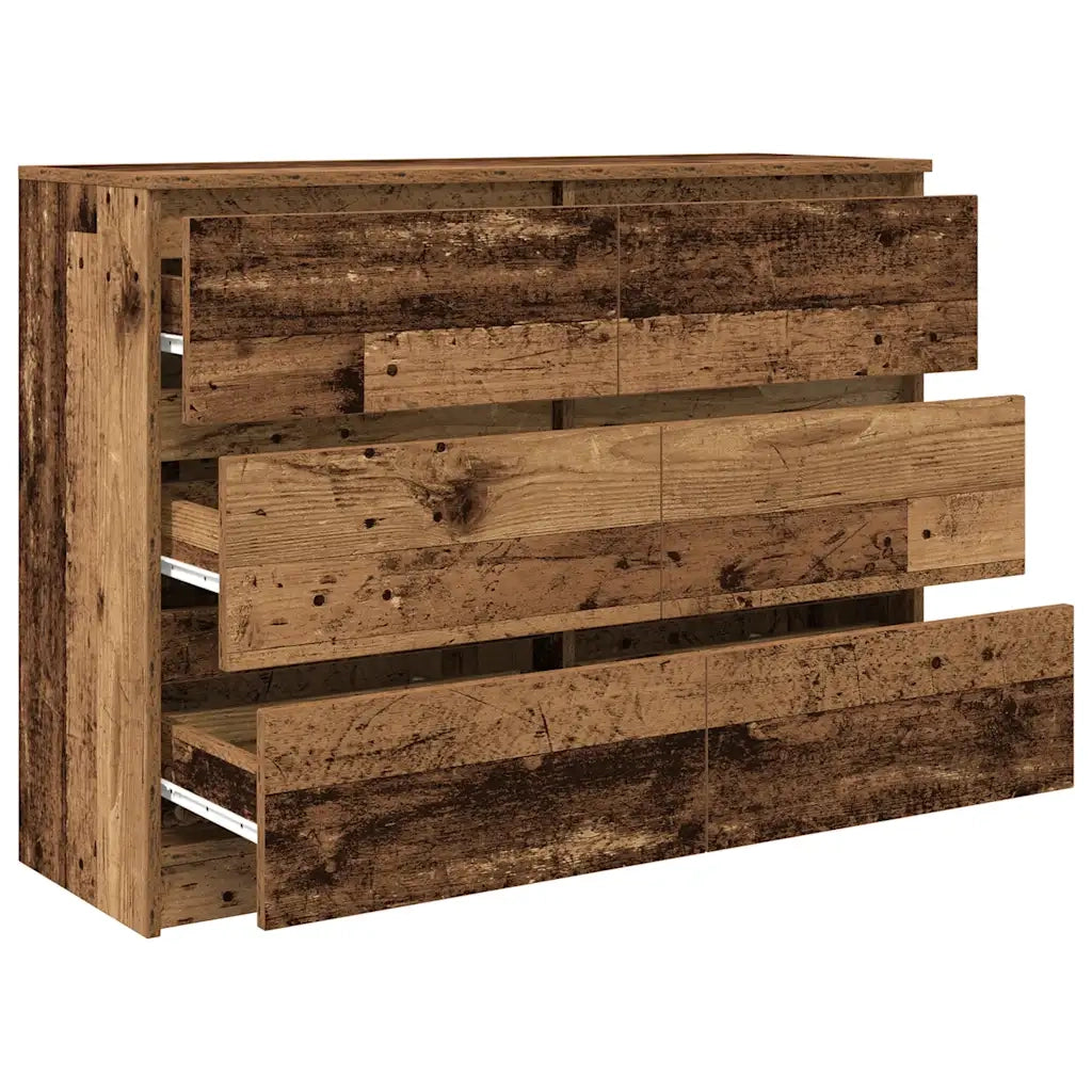 Credenza | Madia | Buffet da pranzo | Armadio da pranzo Legno Antico 100x35x76 cm in Legno Multistrato
