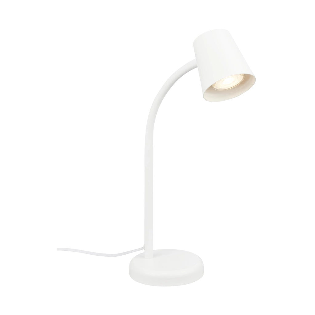 Lampada Da Tavolo Contemporanea Skriva Metallo Bianco 1 Luce Gu10