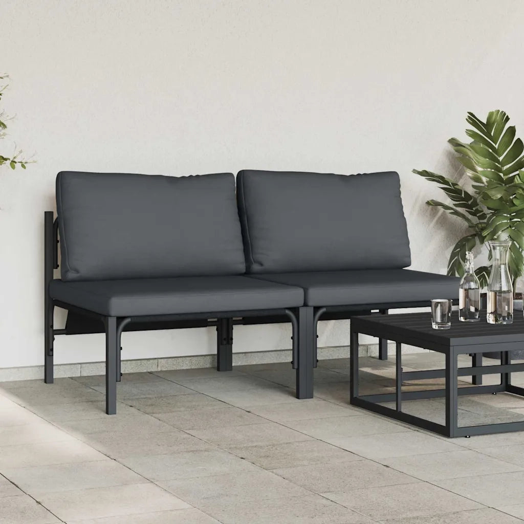 Mobili da Esterno 2 Pezzo Antracite 80 x 80 x 71 cm Acciaio 42009988