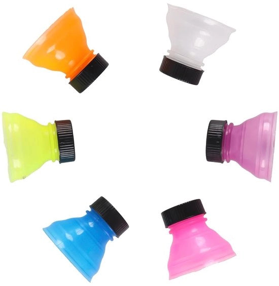 Set di 6 Stoppers per Bottiglie di Birra - Materiale Sicuro per l'Alimentazione - Facile da Aprire - Compattabile e Portatile - Protezione contro la Contaminazione - Coperchio per Bottiglie