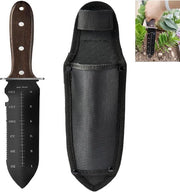 Hori Hori tuingereedschap con fodera in pelle - Acciaio inossidabile per wieden, graven, potare e coltivare