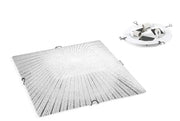 PLAFONIERA QUADRATA IN VETRO SATINATO DA 40 CM CON 3 LUCI