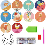 Set di 10 piedini per bicchieri di cocktail in diamante, piedini per bicchieri da cocktail in vetro resistente al calore, 10 cm, ideali per Aperol.
