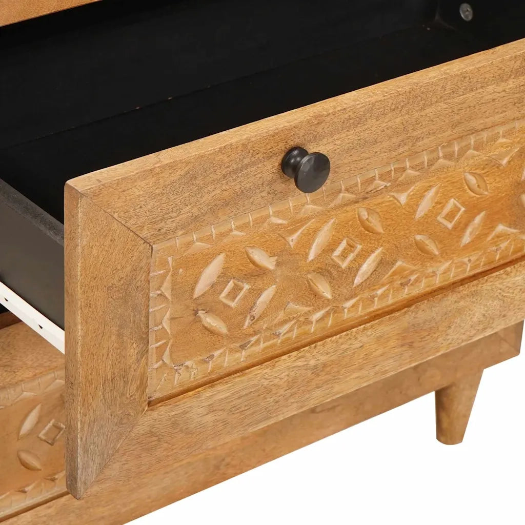 Credenza 3 pcs Marrone 60 x 33 x 75 cm legno massello di mango 3310065