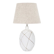 Lampada da Tavolo VKH168, Bianco, Poliresina, 35x35x60 cm
