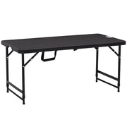 Tavolo da pranzo pieghevole per esterno ¨C Minimal ¨C Grigio scuro, acciaio, 118x60x56-74 cm