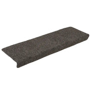 Tappetini per scale autoadesivi 15 pz | Gradini per Scale 65x21x4 cm Antracite Bordo rettangolare