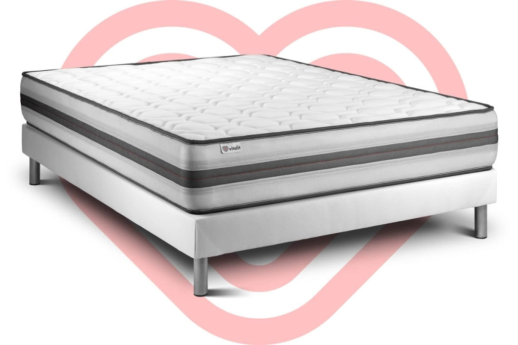 Letto con materasso VITAL POWER RECOVER 150 x 200 cm Rete kit Bianco