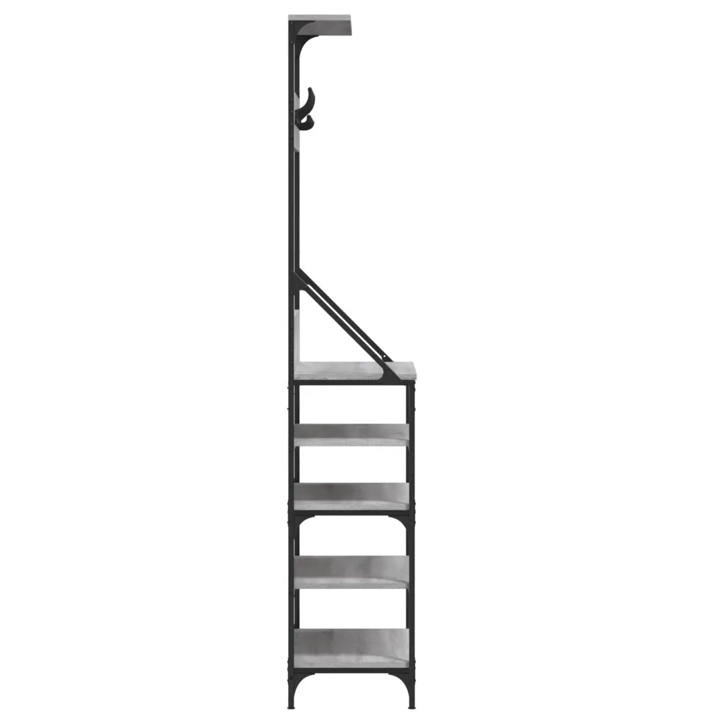 Appendiabiti con Porta Scarpe Grigio Sonoma 70x34x184 cm CFW1446047