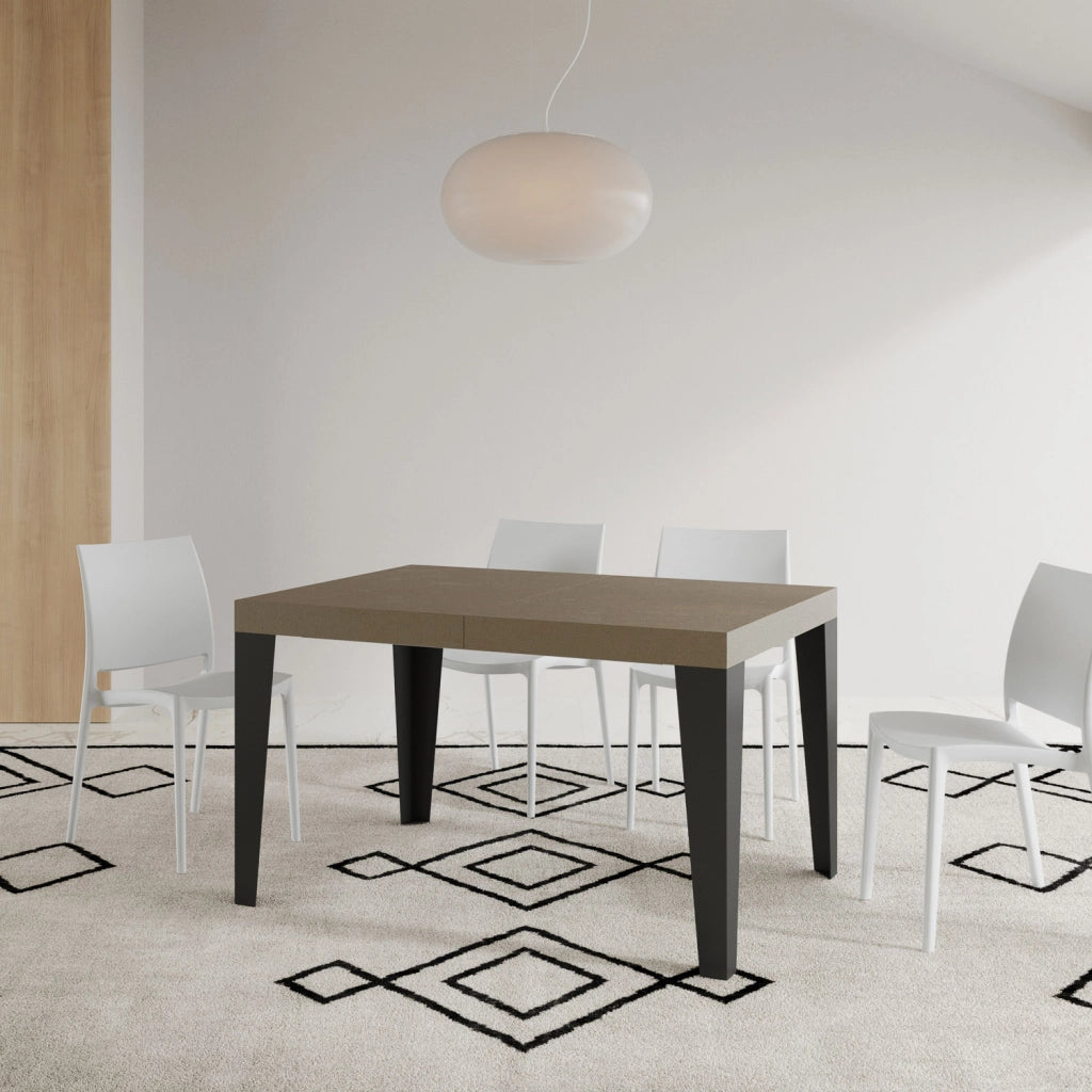 Tavolo allungabile 80x160/244 cm Flaris tortora telaio Antracite