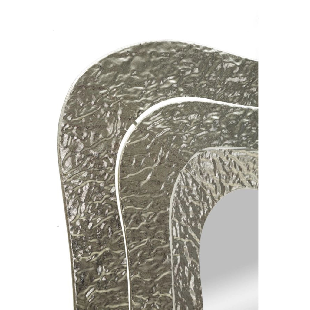 Specchio con Cornice VKH507, Argento, Metallo, 74x7x79 cm