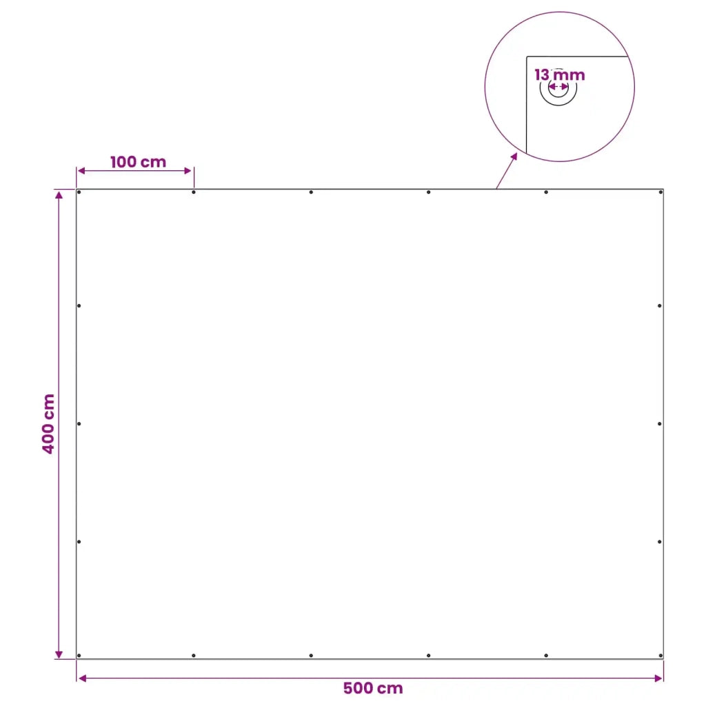 Telo con Occhielli Bianco 4 x 5 m 260 gsm PE 42039421