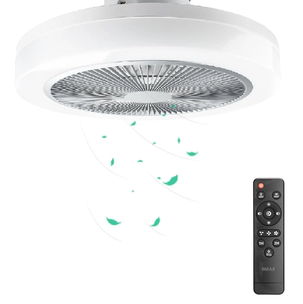 Ventilatore da Soffitto con Lampada LED 50cm 3Velocità e Telecomando Incluso