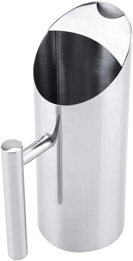 Bevande congelatore - Acciaio inossidabile - 1L - Bevande fredde - Teiera - Adatto per casa e hotel - Argento - Maniglia - 13x18cm - RVS - Bevanda con ghiaccio con maniglia per ghiaccio