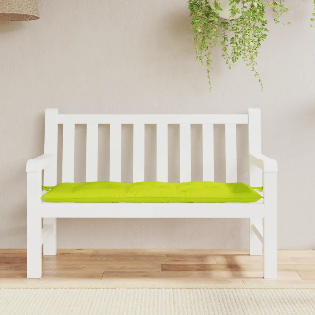 Cuscino per Panca Verde Brillante 120x50x7 cm in Tessuto Oxford 361594