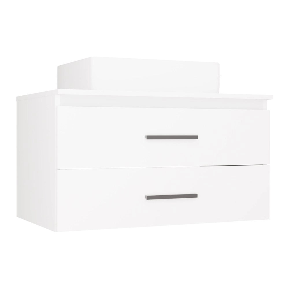 Mobile bagno con lavabo NEL 80 bianco sospeso 2 cassetti 80x50x58,5 cm
