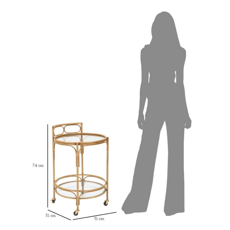 Carrello Panama Round cm ø 51x74
