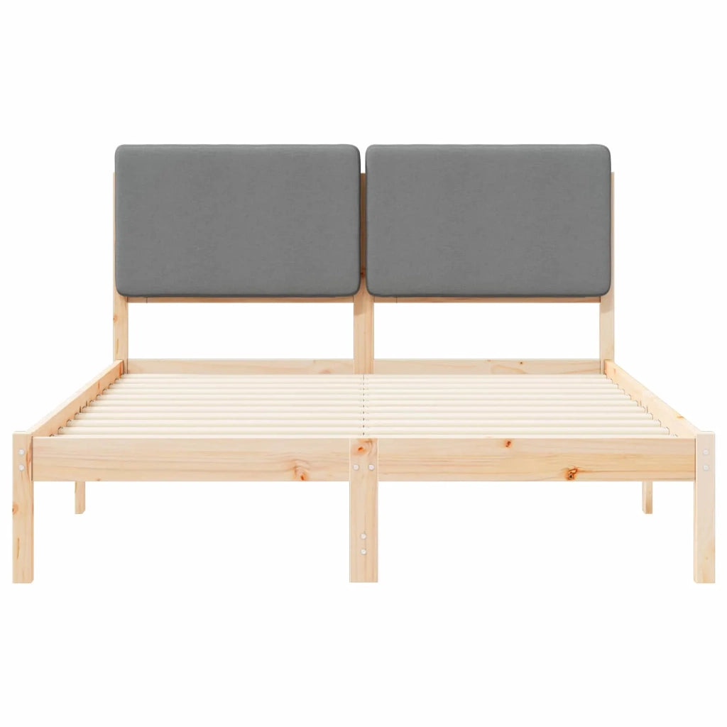 Letto con Testiera Rivestita-Struttura Letto con Testiera Grigio chiaro 150 x 200 cm 783339