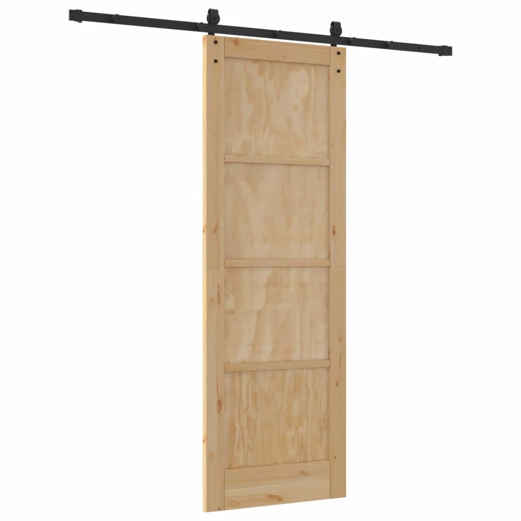 Porta scorrevole ORKDAL Naturale e Nero 73,5 x 211 cm 3445576