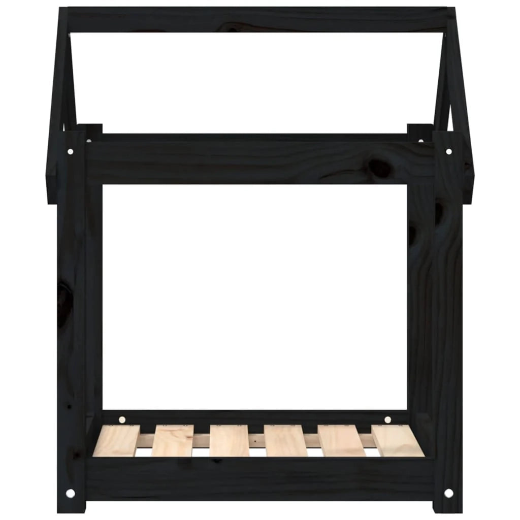 Divano letto per cani comodo 61 x 50 x 70 cm in legno massello di pino nero 02_0042738