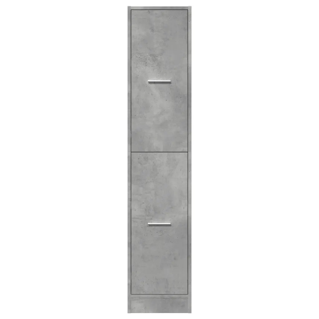 Mobiletto da farmacia multifunzionale contenitore 30 x 41 x 144,5 cm legno composito grigio cemento 02_0050622