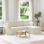 Divano Crema 228 x 134 x 80 cm Velluto 42024474