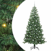 Albero di Natale con 300 LED con supporto-Luci decorative natalizie Verde 240 cm PVC 408795